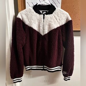 Nike Black and White Sherpa Jacket